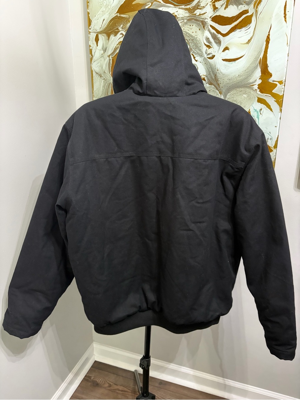 RedHead Men’s Black Hooded  Work Jacket - Picture 4 of 10